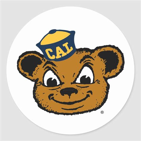 Cal Bear Mascot Classic Round Sticker | Zazzle | Cal bears, Mascot, Cal ...