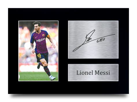 Lionel Messi Signed A4 A3 Framed Printed Autograph Liverpool Argentina ...