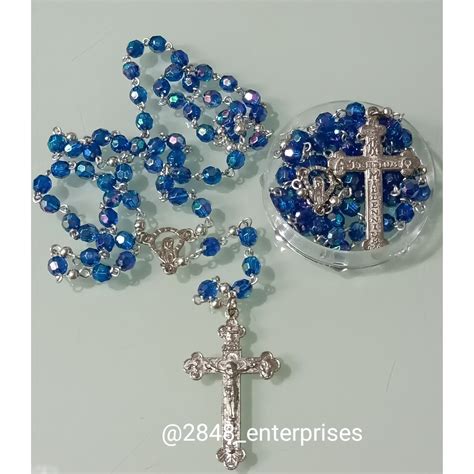 Holy Rosary (Blessed Mother Center Medal) 6mm Acrylic Beads | Shopee ...