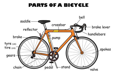 Bicycle Parts Labeled