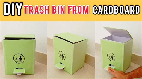 DIY easy TRASH BIN from CARDBOARD |How to make easy trash bin from ...