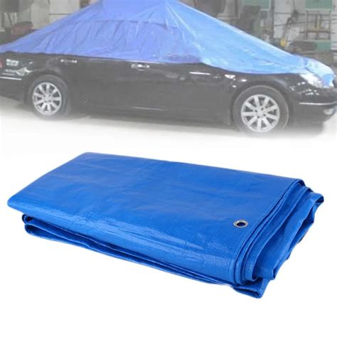 Car Auto Tarpaulin Luggage Cover Canvas Sheet Roof Shelter Tent Canopy ...