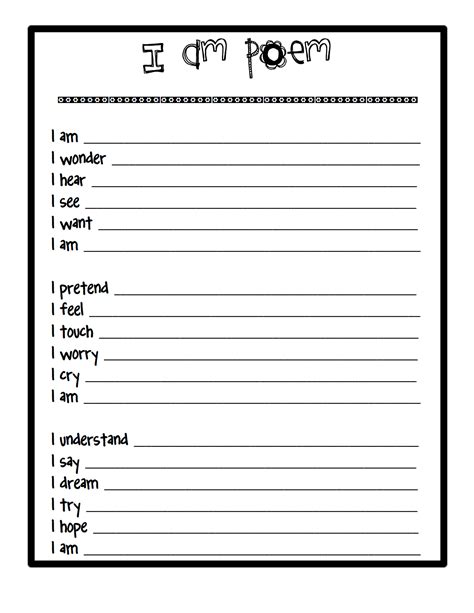 Make Your Own Poem Second Grade