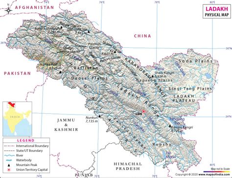 Nepal Ladakh Area Map