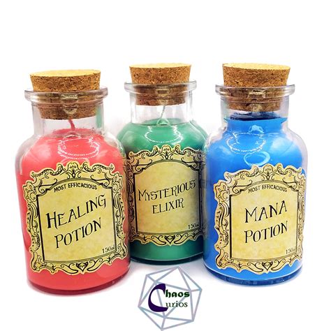 Mana Potion Candle Gamer RPG Gift Dnd Ambience Magic User - Etsy