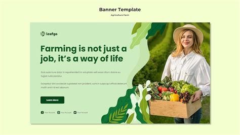 Agriculture farm concept banner template | Free PSD File