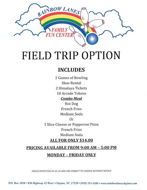 School Field Trip Ideas | Ideas for Kids | Rainbow Lanes | Clayton, NC