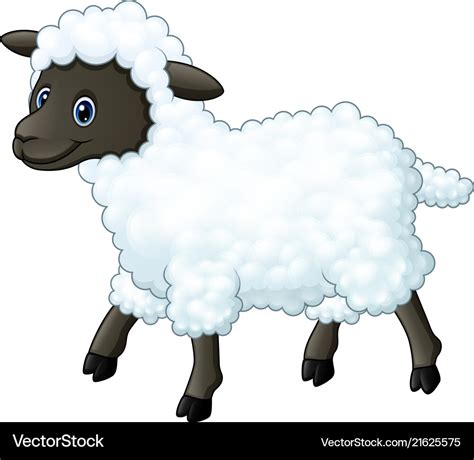 Cute sheep cartoon Royalty Free Vector Image - VectorStock