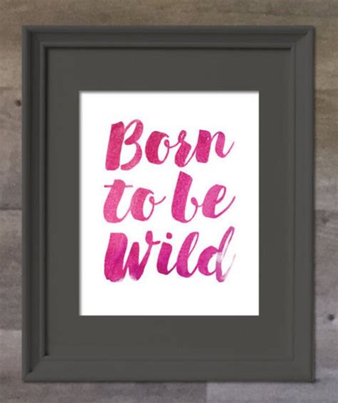 Born to be Wild Watercolor Art Print Modern Nursery Decor | Etsy