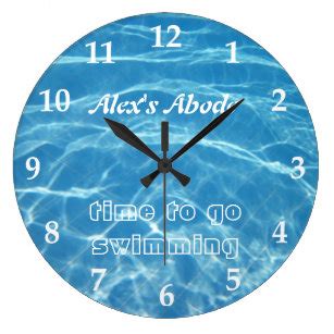 Swimming Pool Wall Clocks | Zazzle