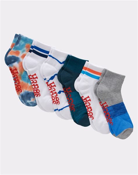 Hanes Originals Men's Ankle Socks, Moisture Wicking, 6-Pair Pack