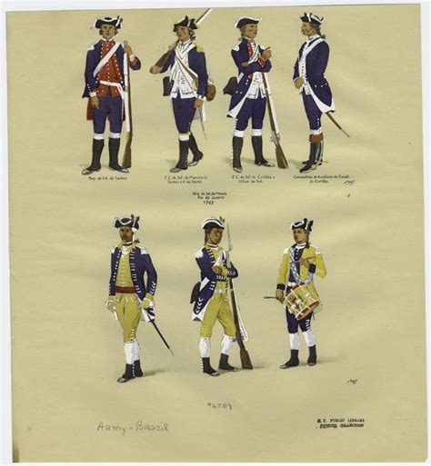 Brazilian military uniforms, 1767 - NYPL Digital Collections