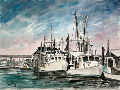 Boat Watercolor Painting - Drawing - Artists&Clients