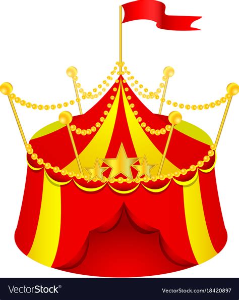 Cartoon circus tent Royalty Free Vector Image - VectorStock