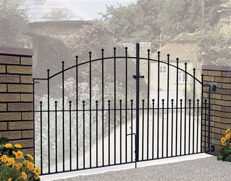 Manor Wrought Iron Style Double Metal Driveway Gates | 48" High | Cheap ...