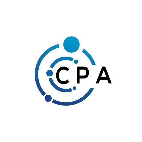 diseño de logotipo de letra cpa sobre fondo blanco. concepto de ...