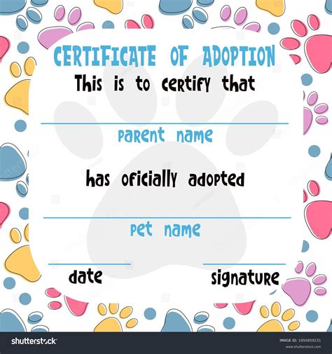 129 Adoption Certificate Stock Vectors, Images & Vector Art | Shutterstock