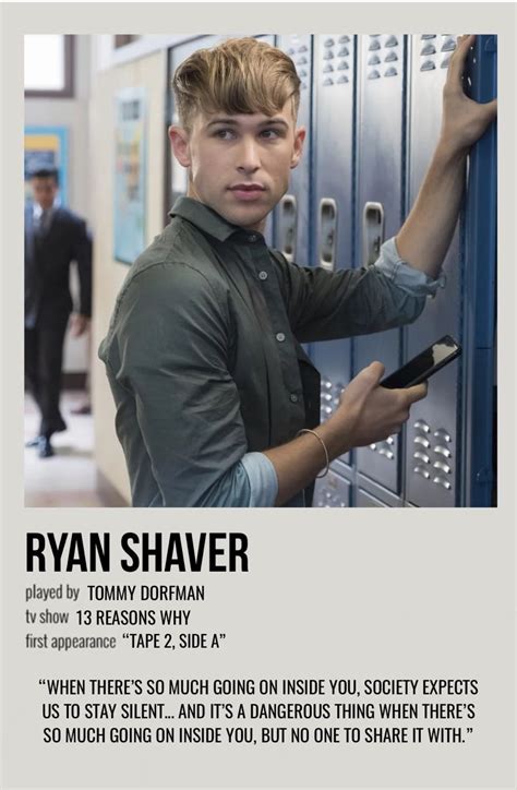 ryan shaver | 13 reasons why poster, Thirteen reasons why, 13 reasons ...