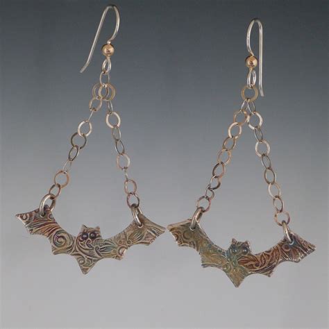 Sterling Silver Bat Earrings