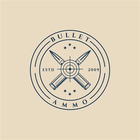 bullet vintage logo, icon and symbol, with emblem vector illustration ...