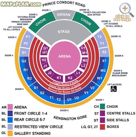 Royal Albert Hall Seating Plan Rausing Circle T | Elcho Table