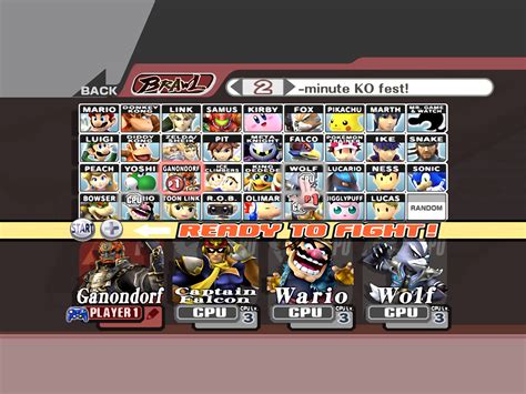 List of Super Smash Bros. Brawl characters - The Nintendo Wiki - Wii ...