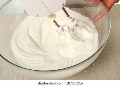 Whisking Egg Whites Granulated Sugar Making Stock Photo 187333316 ...