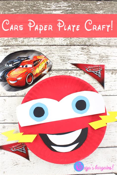 Cars 3 Craft: Lightning McQueen Paper Plate - Enza's Bargains