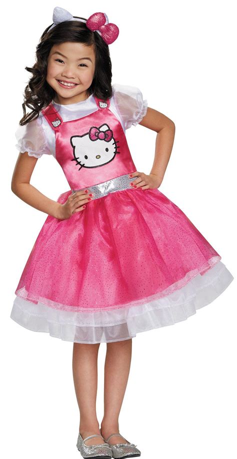 Hello Kitty Pink Deluxe Kids Costume Medium 7-8 | Hello kitty costume ...