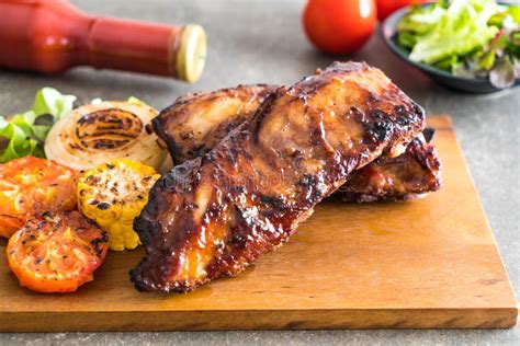 Grilled pork ribs stock image. Image of corn, smoked - 138541983