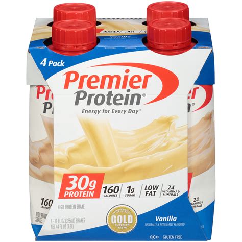 Premium High Protein Shakes, Vanilla, 11 Fl. Oz., 4 Count