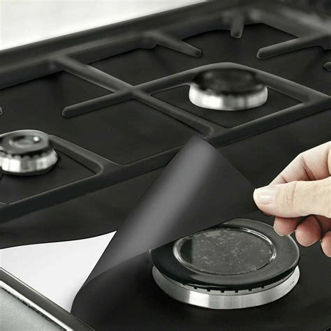 Gas Range Stove Top Burner Cover Protector Reusable Liner Clean Cook ...