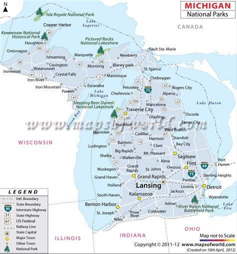 Michigan National Parks Map | Michigan State Parks Map