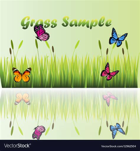 Grass with flowers Royalty Free Vector Image - VectorStock