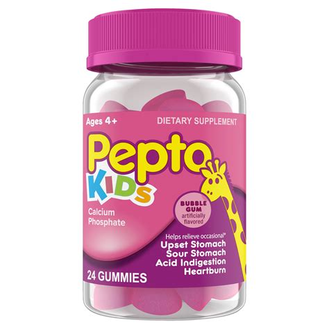 Pepto Kids Gummies, 24 CT Ingredients - CVS Pharmacy