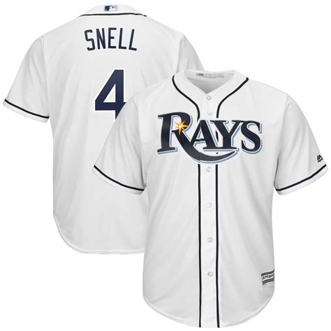 Men's Tampa Bay Rays 4 Blake Snell White Cool Base Jersey on sale,for ...