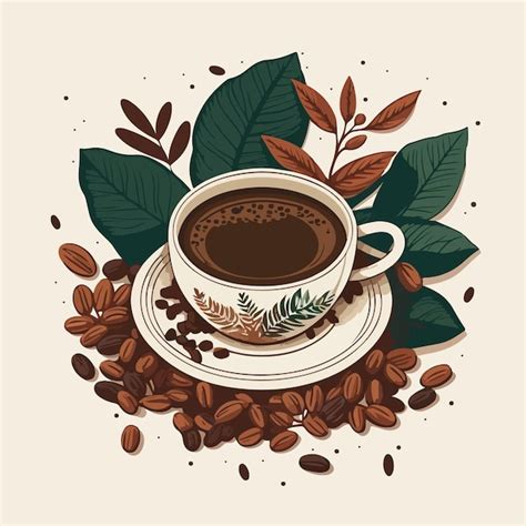 Premium Vector | A cup of fresh coffee vector illustration