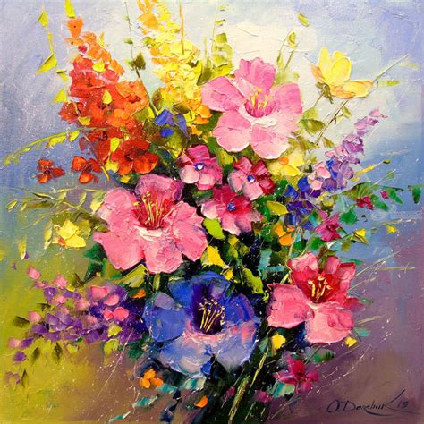 A bouquet of meadow flowers Paintings by Olha Darchuk - Artist.com