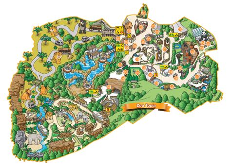 The map of Everland Zootopia in Yongin, South Korea