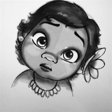 Baby Moana Drawing at PaintingValley.com | Explore collection of Baby ...