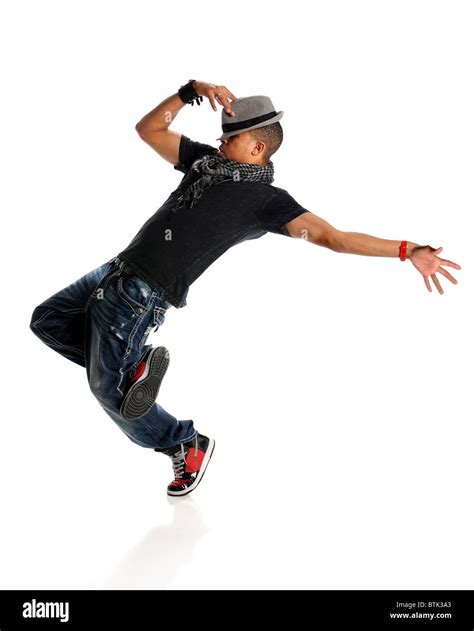 African American hip hop dancer isolated over white background Stock ...