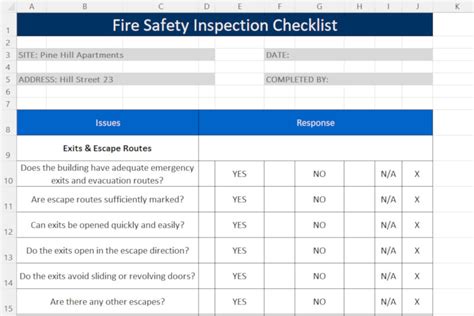 Fire Inspection Checklist Template - PlanRadar