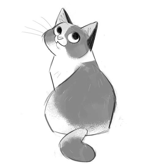 Daily Cat Drawings | Cute cat drawing, Kitten drawing, Cat art