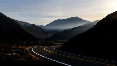 macOS Big Sur Wallpaper 4K, Landscape, Road, Mountains