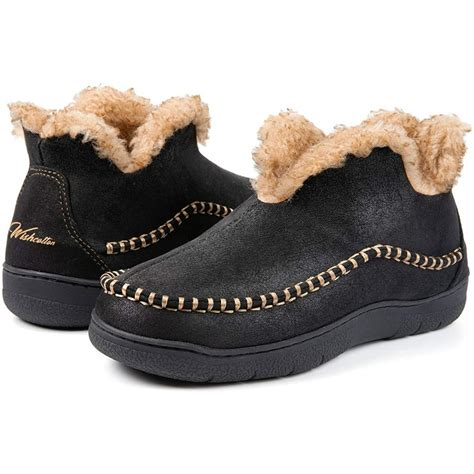 Wishcotton - Men's Microsuede Fuzzy Warm Fleece Lining Moccasin ...