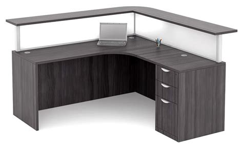 Modern L Shaped Reception Desk - PL Laminate