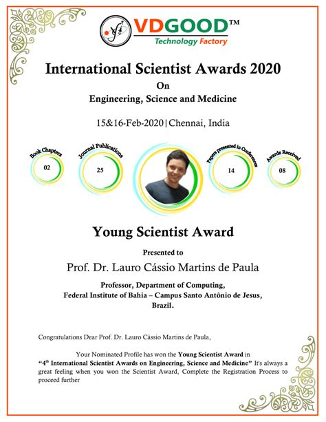 (PDF) Young Scientist Award from 4th International Scientist Awards on ...