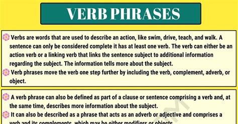 Examples Of Verb Phrases