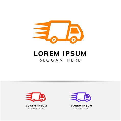 express delivery services logo design. courier logo design template ...