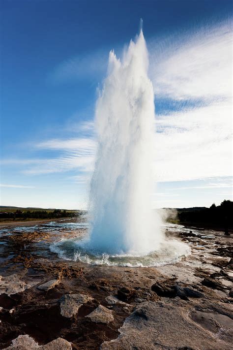 Erupting Strokkur Geyser Iceland by Mlenny